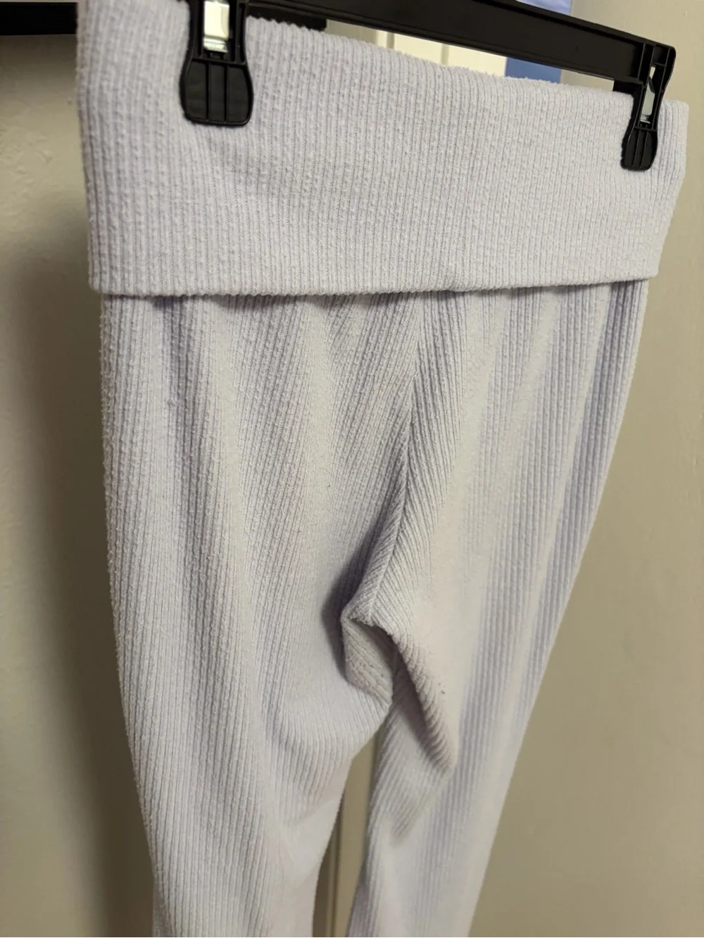 Old Navy Girls XL 14-16 Purple Ribbed Foldover Flare Yoga Pants Leggings